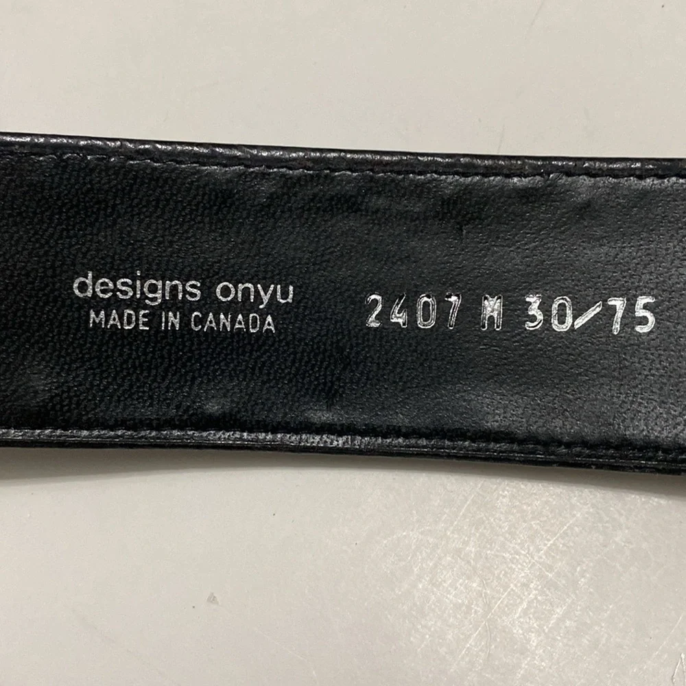 Black WIDE Belt with Croc design and Gold Buckle - Picture 13 of 14